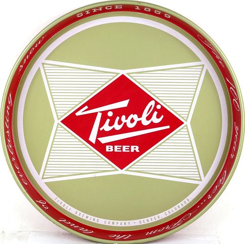 1959 Tivoli Beer 12 inch Serving Tray Denver, Colorado