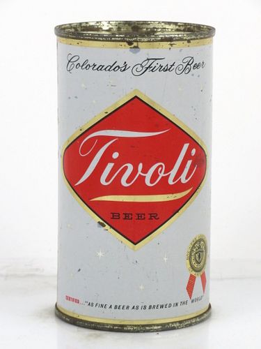 1963 Tivoli Beer 12oz 139-03b Flat Top Can Denver, Colorado