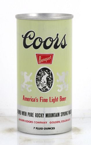 1967 Coors Banquet Beer 7oz Can 240-02 Golden, Colorado