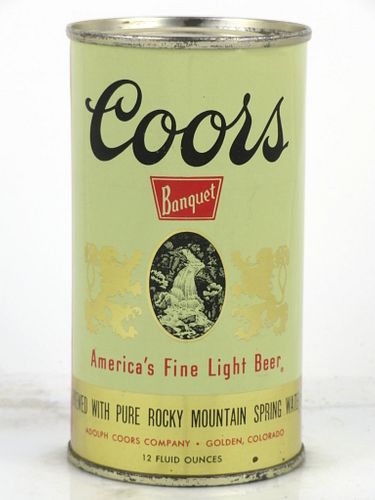 1958 Coors Banquet Beer 12oz 51-24.3c Flat Top Can Golden, Colorado