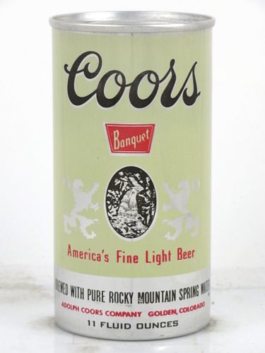 1964 Coors Banquet Beer 11oz 51-25 Flat Top Can Golden, Colorado