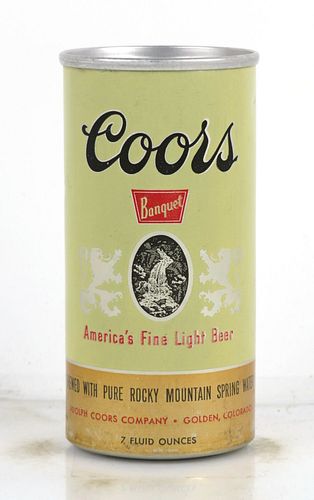 1959 Coors Banquet Beer 7oz Can 239-23a Golden, Colorado