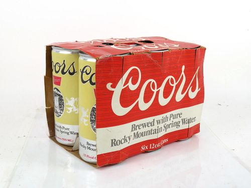 1980 Coors Beer Ring Tops Six Pack Can Carrier Golden, Colorado