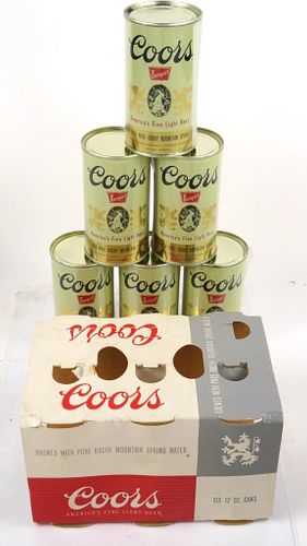 1958 Coors Banquet Beer 12oz Six Pack Six Pack Can Carrier Golden, Colorado