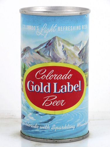 1968 Colorado Gold Label Beer 12oz T69-30 Tab Top Can Pueblo, Colorado