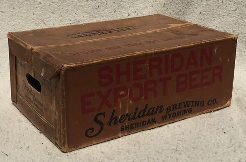 1937 Sheridan Export Beer 24 Steinie Bottle Box Sheridan, Wyoming