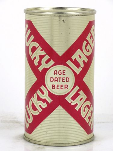 1954 Lucky Lager Beer 12oz 92-26.2 Flat Top Can Azusa, California
