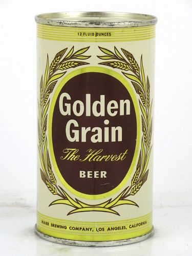 1963 Golden Grain Beer 12oz 73-15 Flat Top Can Los Angeles, California