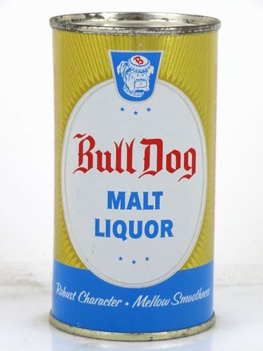 1958 Bull Dog Stout Malt Liquor 12oz 45-35 Flat Top Can Los Angeles, California