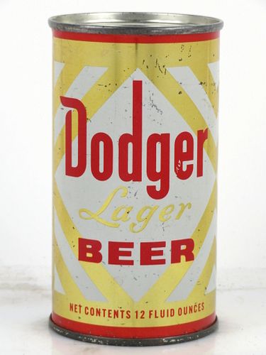 1960 Dodger Lager Beer 12oz 54-17 Flat Top Can Los Angeles, California