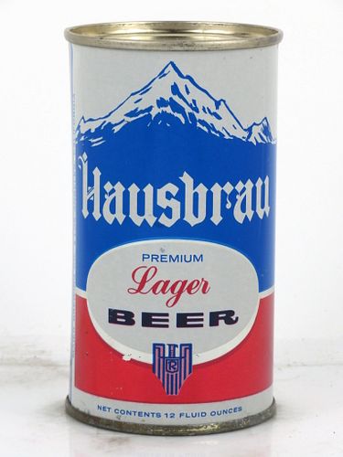 1960 Hausbrau Lager Beer 12oz 81-01 Flat Top Can Los Angeles, California