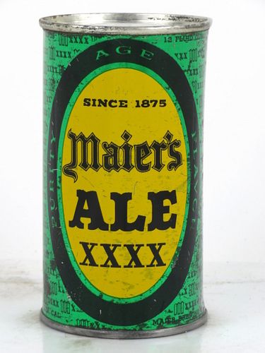 1938 Maier's Ale 12oz 94-12 Flat Top Can Los Angeles, California