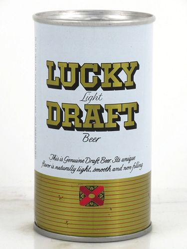 1966 Lucky Light Draft Beer 12oz T89-18.2 Tab Top Can San Francisco, California