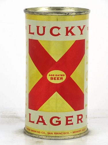 1960 Lucky Lager Beer 11oz 93-20 Flat Top Can San Francisco, California