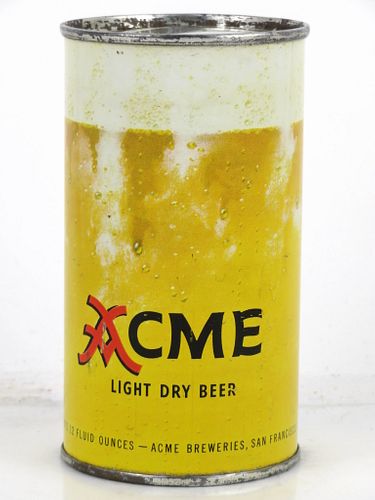 1951 Acme Light Dry Beer 12oz 29-10 Flat Top Can San Francisco, California