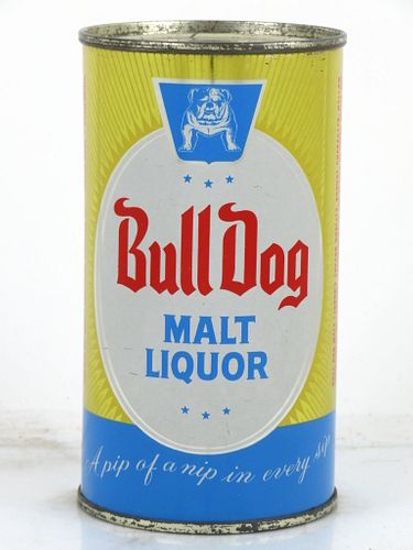 1958 Bull Dog (Stout) Malt Liquor 12oz 45-33 Flat Top Can Santa Rosa, California