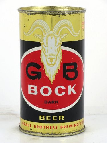 1962 GB Dark Bock Beer 12oz 68-06 Flat Top Can Santa Rosa, California