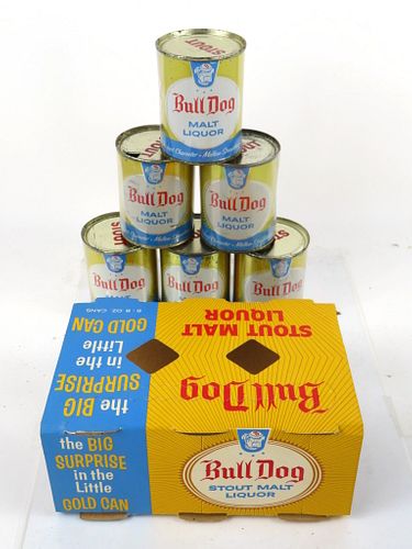 1959 Bull Dog Stout Malt Liquor Six Pack 8oz Santa Rosa, California