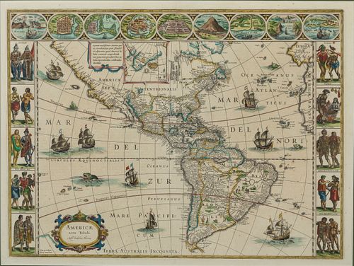 De Wit, Map of North and South America, c. 1720