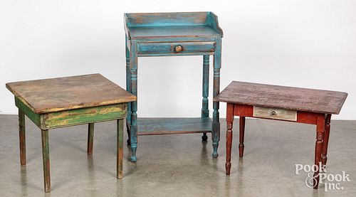 Two painted children's tables