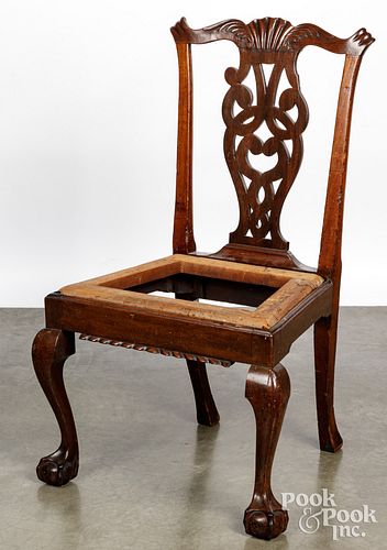Chippendale mahogany dining chair, ca. 1770