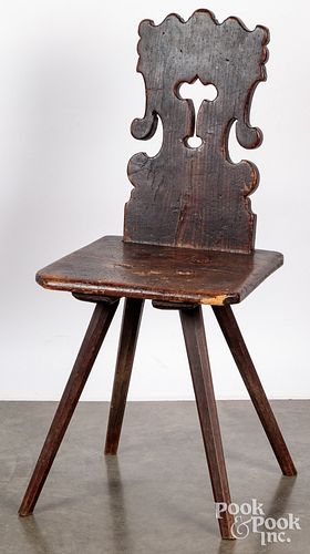 Moravian splay leg chair, 18th c.