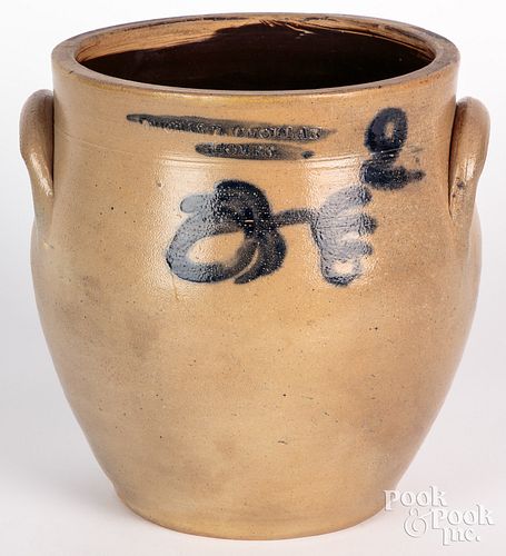 New York two gallon stoneware crock, 19th c., impr