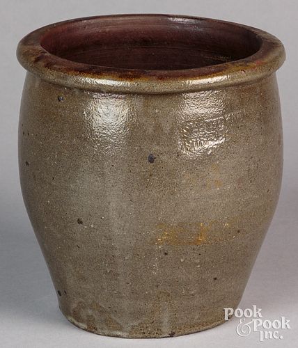Virginia stoneware jar, 19th c., impressed S. Bell