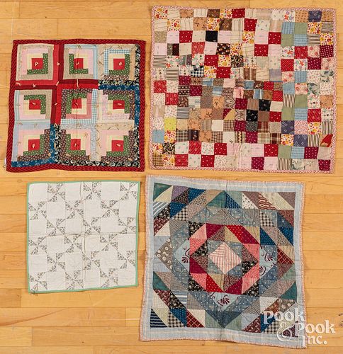 Four Pennsylvania patchwork doll quilts, 19th c.,
