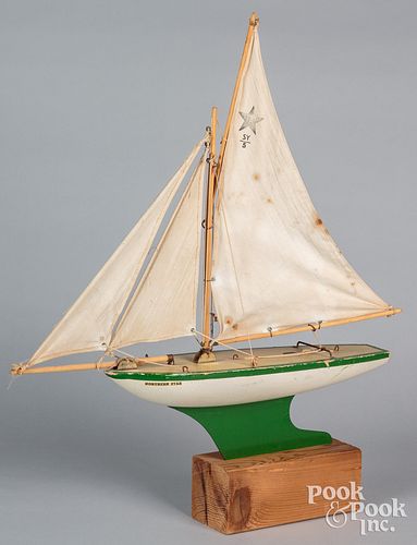 Birkenhead Star Yacht pond boat model, 20th c., 24
