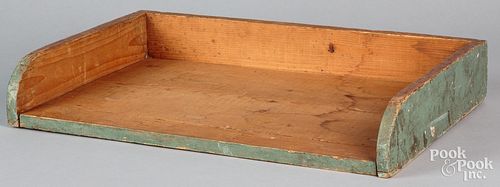 Painted pine dough board, 19th c., retaining an ol