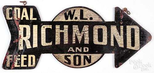 Painted W. L. Richmond and Son Coal - Feed sign, 2