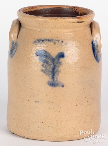 New York stoneware crock, 19th c., impressed upsid