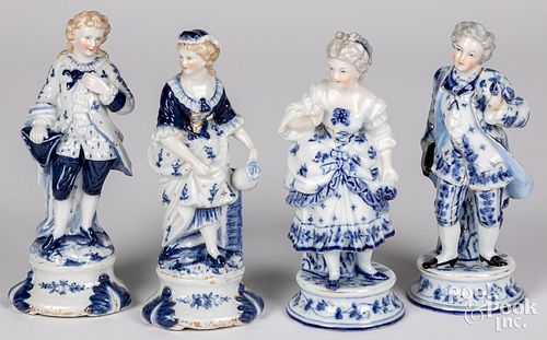 Two pairs of porcelain figures, 20th c.