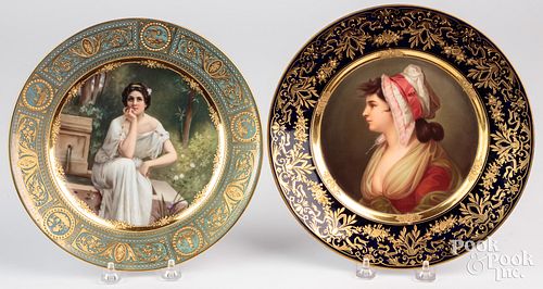 Royal Vienna porcelain portrait plate, 19th/20th c