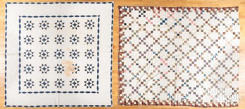 Two patchwork quilts, early 20th c.