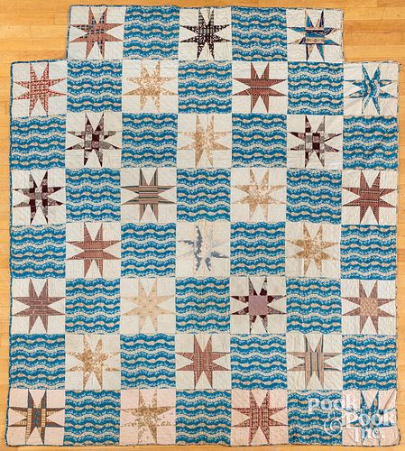 Pennsylvania patchwork star quilt, 19th c.