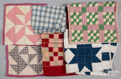 Three patchwork doll quilts, 18th c.
