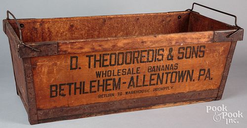 Wooden banana box, ca. 1900