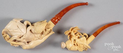 Large carved Meerschaum pipe, ca. 1900