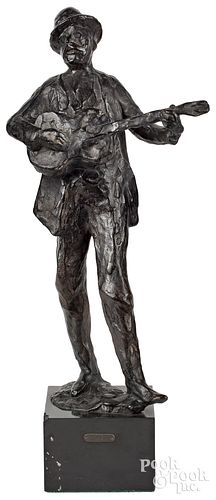 Harry Jackson bronze of a man with guitar