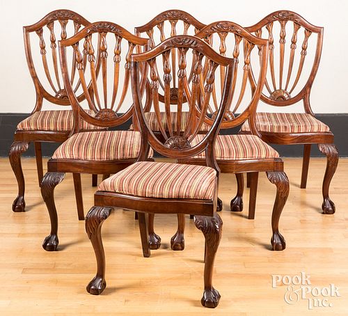 Set of six Federal style mahogany dining chairs