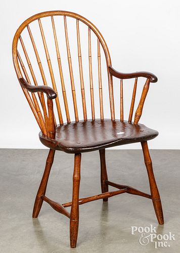 Pennsylvania bowback Windsor armchair, ca. 1810