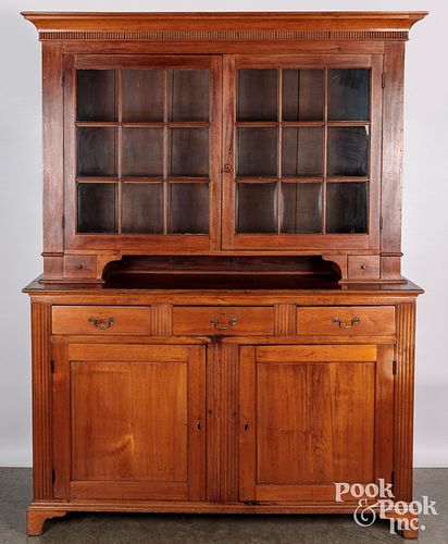 Pennsylvania walnut Dutch cupboard, ca. 1800