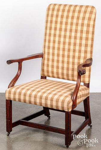 Massachusetts Chippendale cherry lolling chair