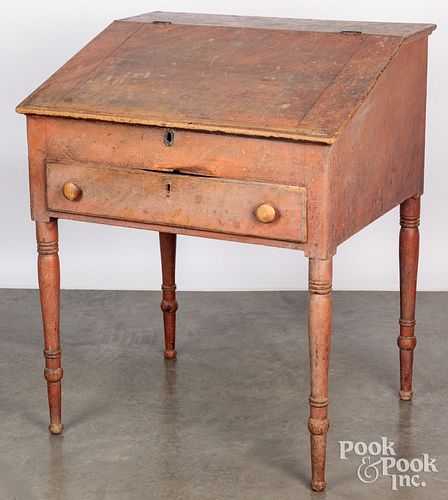 Pennsylvania painted pine work desk, early 19th c.