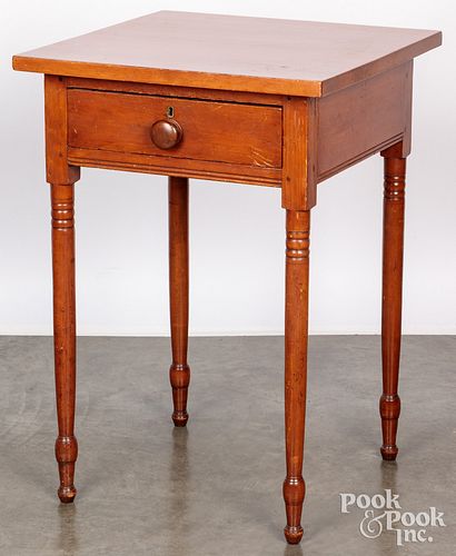 Pennsylvania pine one drawer stand, 19th c.