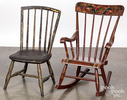 Two child's chairs, 19th c.