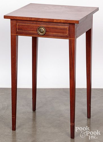 Federal walnut one drawer stand, ca. 1810