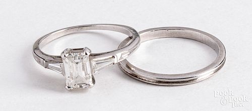 Tiffany & Co. platinum and diamond engagement ring